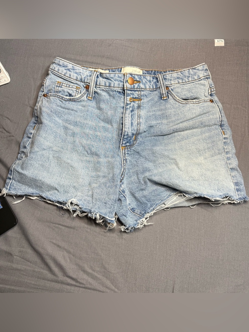 MIDI Universal Thread Light Blue Frayed Denim Shorts - Women